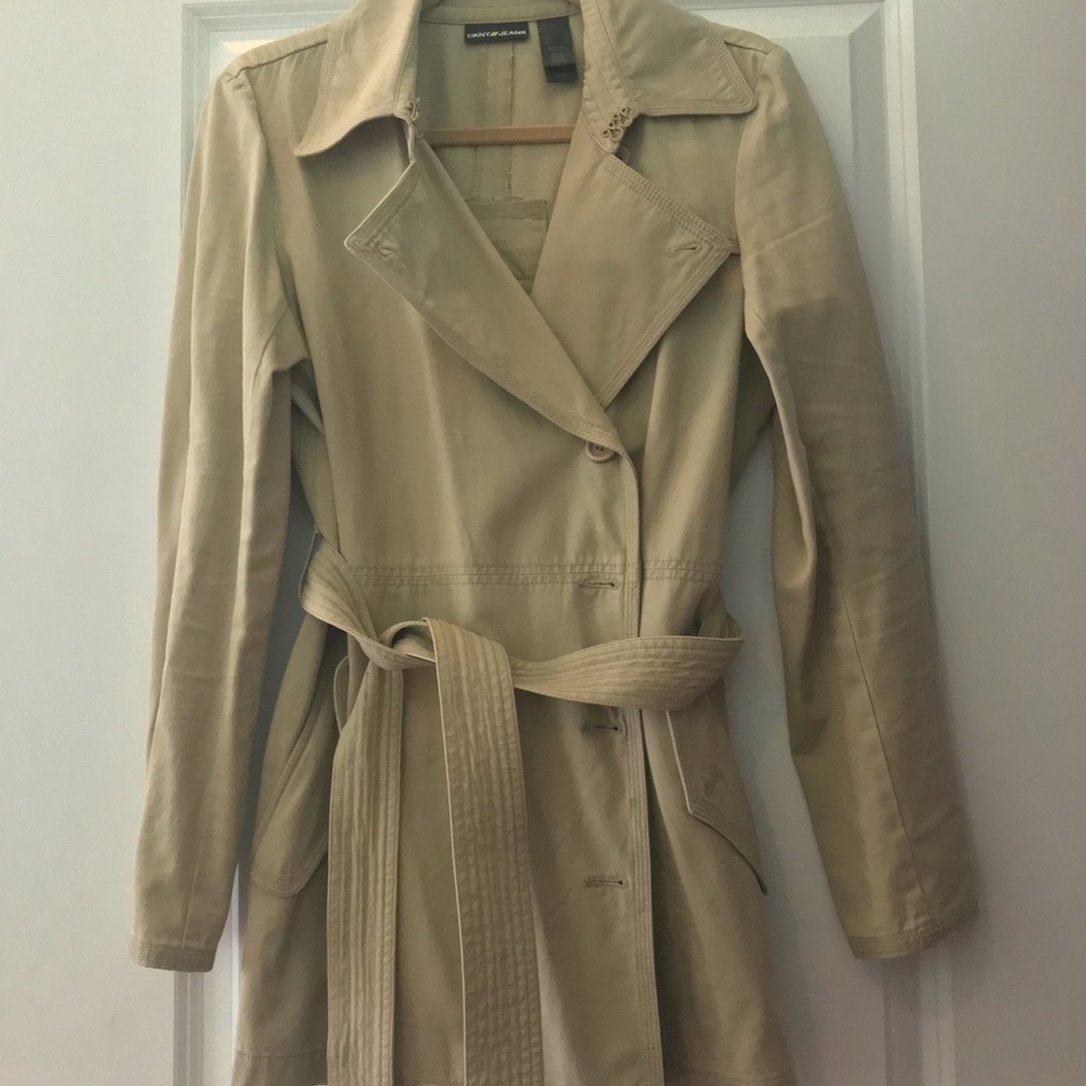 DKNY Jeans Mini beige trench coat